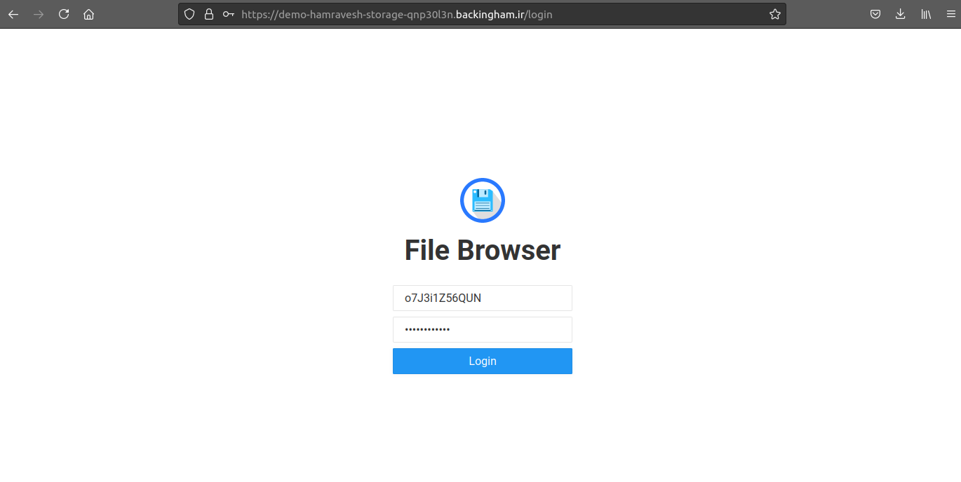 ورود به FileBrowser ورود به FileBrowser