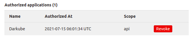 revoke gitlab app